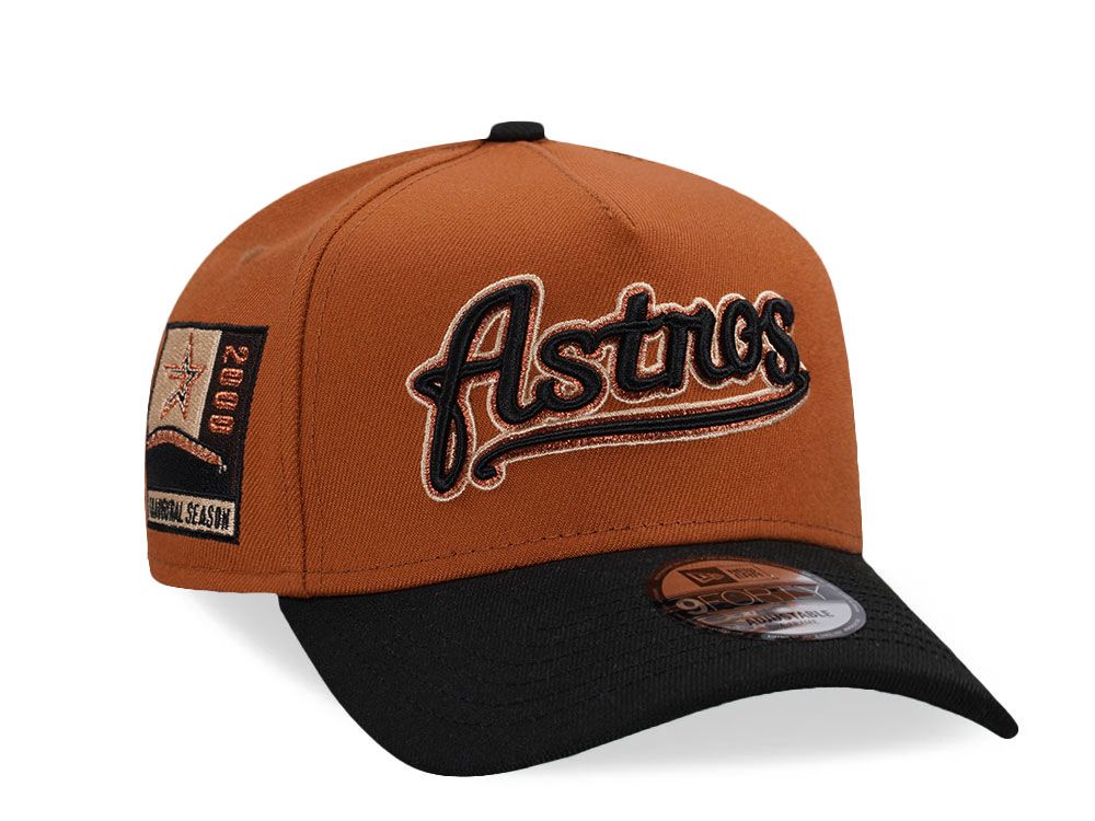 NEW ERA HOUSTON ASTROS BRONZE 9 TWENTY ADJUSTABLE 9FORTY A- FRAME BASEBALL CAP UNISEX HAT-COLLECTION SERIES