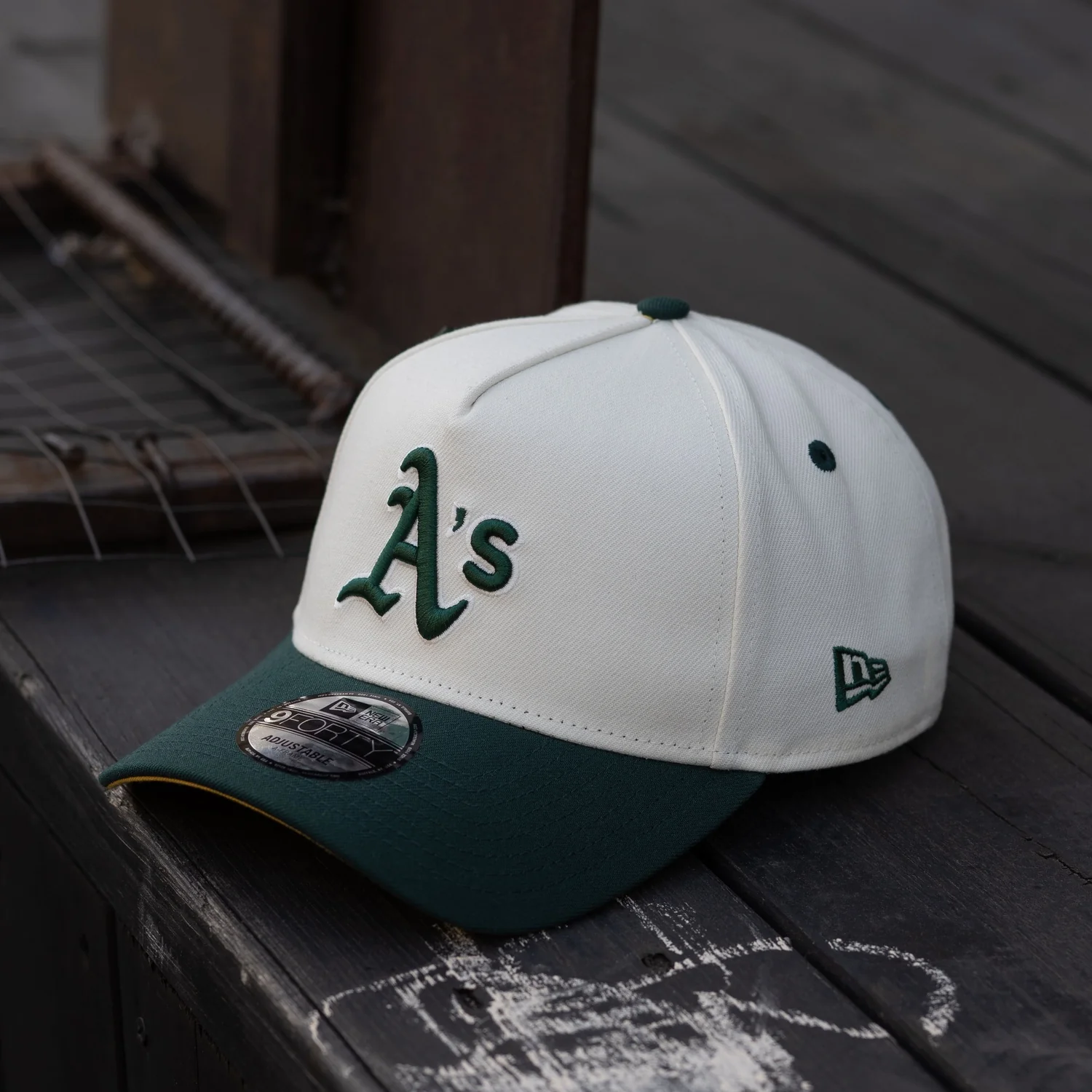 NEW ERA 9FORTY A-FRAME OAKLAND ATHLETICS WORLD SERIES 1989 TWO TONE / YELLOW UV SNAPBACK