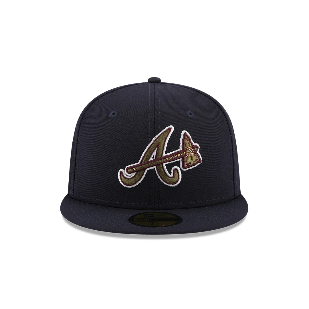 NEW ERA ATLANTA  BRAVES BOTANICAL QUICKTURN COLLECTION EMBROIDERED CASUAL BASEBALL CAP
