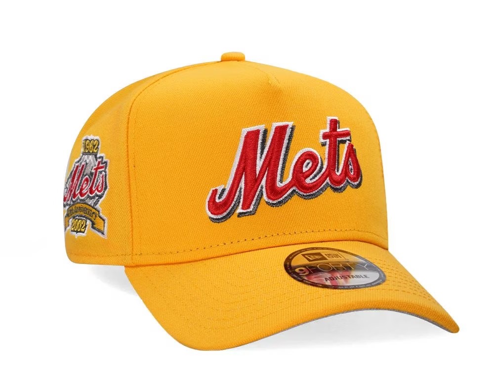NEW ERA NEW YORK METS 40TH ANNIVERSARY YELLOW CLASSIC 9FORTY A FRAME SNAPBACK HAT