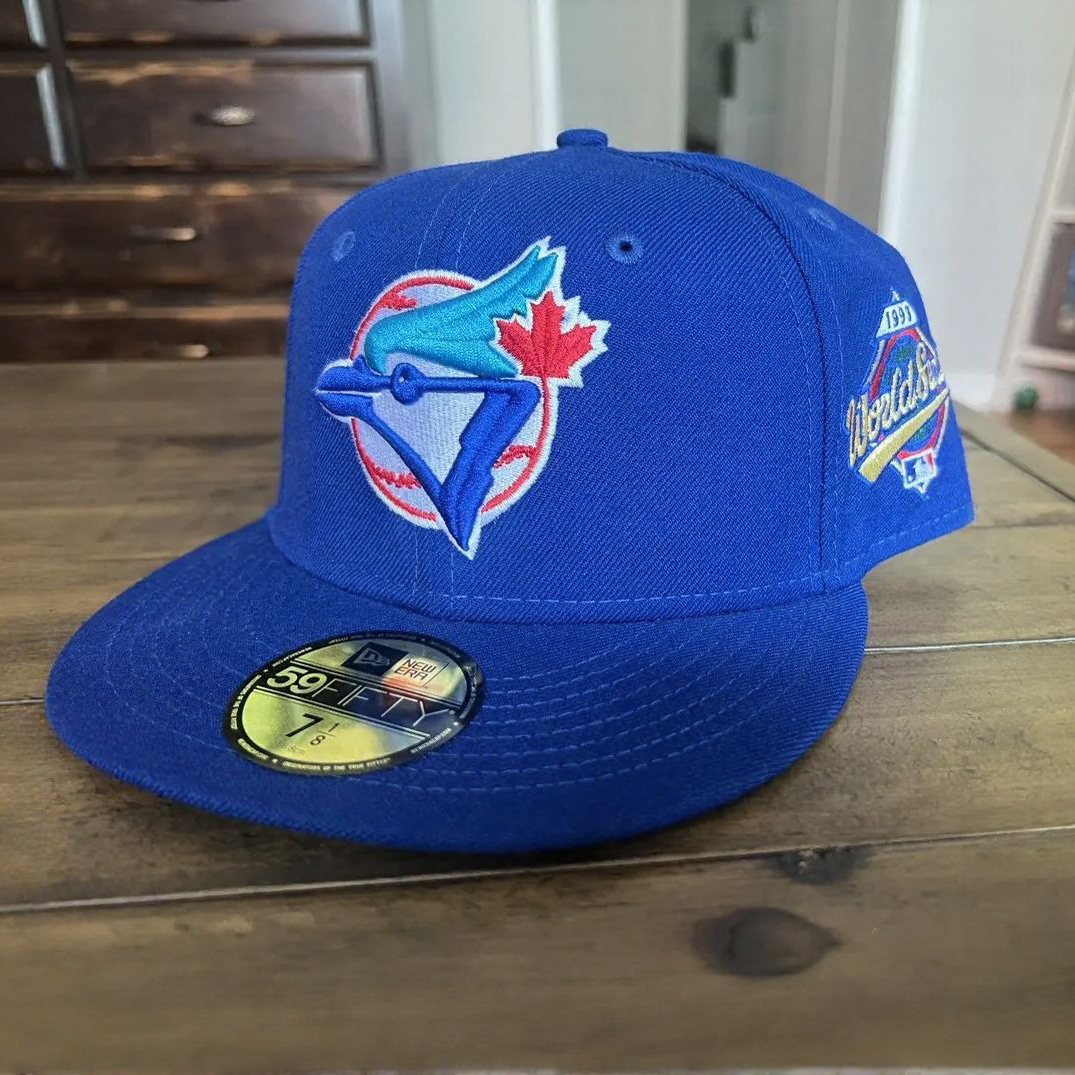 NEW ERA TORONTO BLUE JAYS ROYAL 1993 WORLD SERIES PAISLEY 59FIFTY EMBROIDERED CASUAL BASEBALL CAP