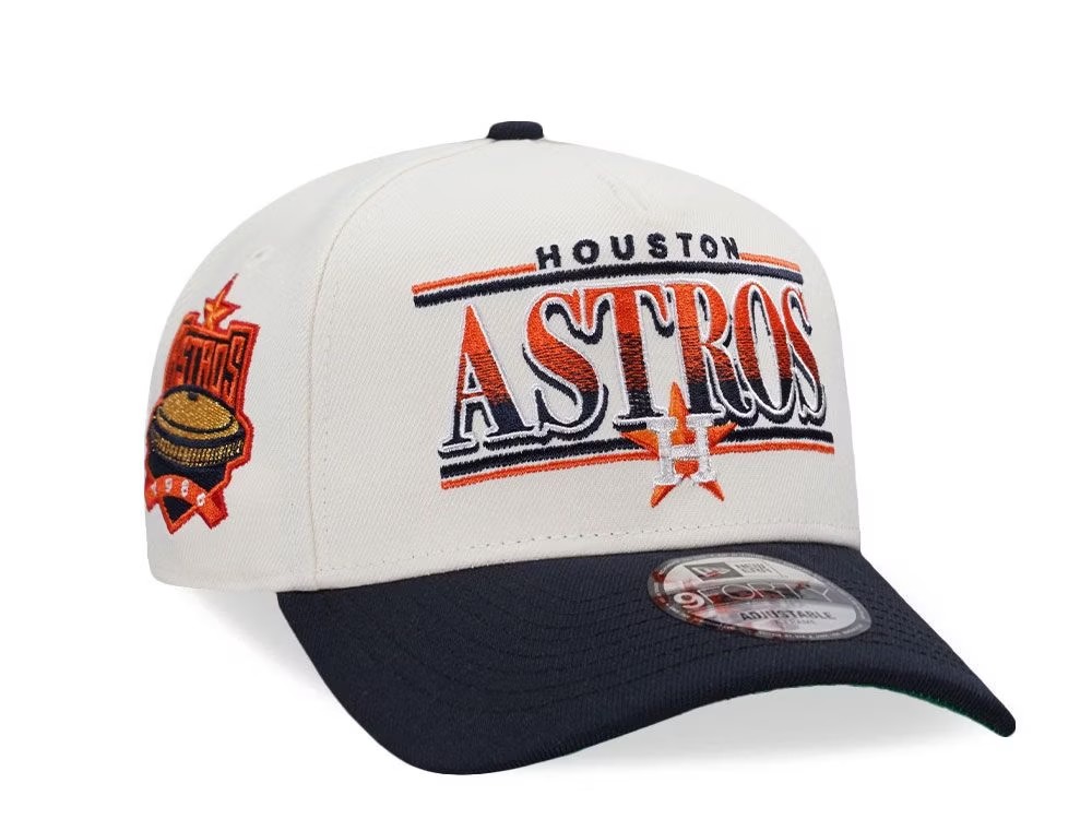 NEW ERA HOUSTON ASTROS ASTRO DOME RETRO CHROME TWO TONE EDITION 9FORTY A FRAME SNAPBACK HAT