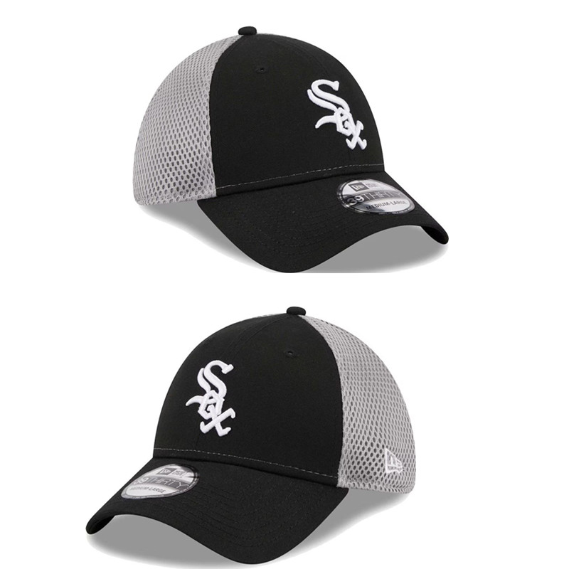 NEW ERA 9FORTY A MLB CHICAGO WHITE SOX. GRAY SPELL BLACK 94 MESH BASEBALL CAP
