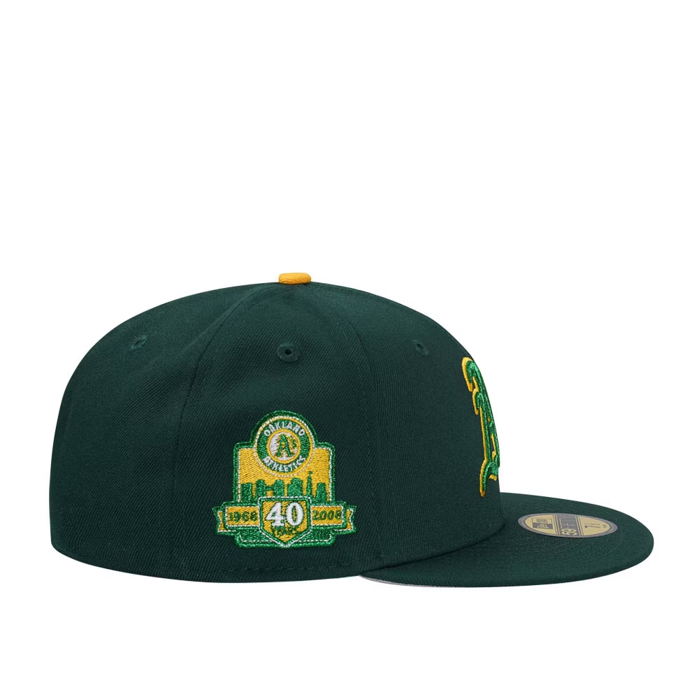 NEW ERA OAKLAND ATHLETICS 40TH ANNIVERSARY METAL GREEN TWO-TONE 59FIFTY FIT CAP