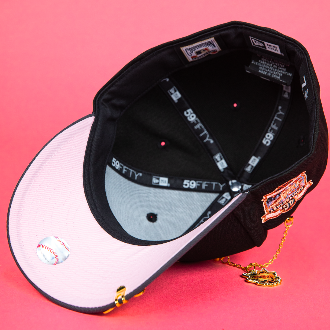 NEW ERA EXCLUSIVE 9FIFTY BLACK/ GREY LOS ANGELES DODGERS W/ 40TH ANNIVERSARY SIDE PATCH