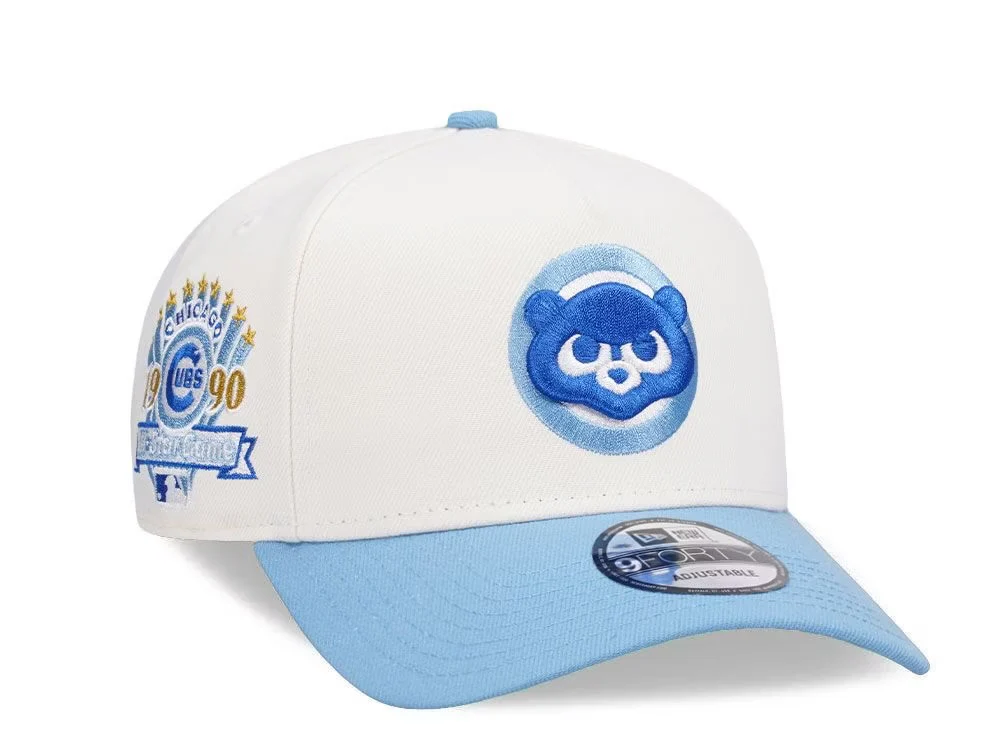 NEW ERA CHICAGO CUBS ALL STAR GAME 1990 ICE BLUE EDITION 9FORTY A FRAME SNAPBACK GORRA