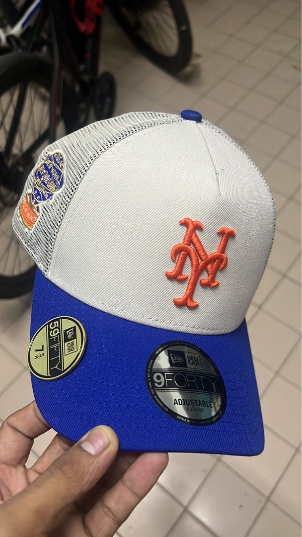 NEW ERA NEW YORK METS ALL STAR GAME 1964 CHROME THROWBACK TRUCKER 9FORTY A FRAME SNAPBACK HAT