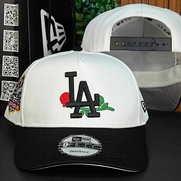 NEW ERA LOS ANGELES DODGERS ROSE 60TH ANNIVERSARY CHROME TWO TONE EDITION 9FORTY A FRAME SNAPBACK HAT