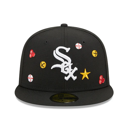 NEW ERA CHICAGO WHITE SOX MLB SLEIGH 59FIFTY CERRADA EMBROIDERED CASUAL BASEBALL CAP