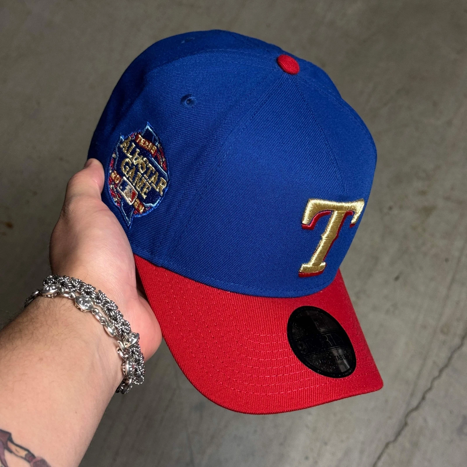 NEW ERA TEXAS RANGERS ALL STAR GAME 2024 GOLD TWO TONE EDITION 9FORTY A FRAME SNAPBACK HAT