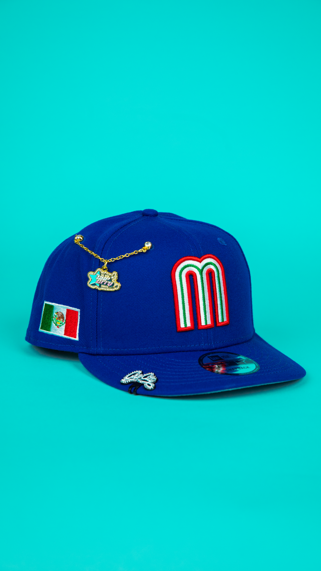 NEW ERA 9FIFTY BLUE MEXICO WBC SNAPBACK W/ MEXICO FLAG SIDE PATCH