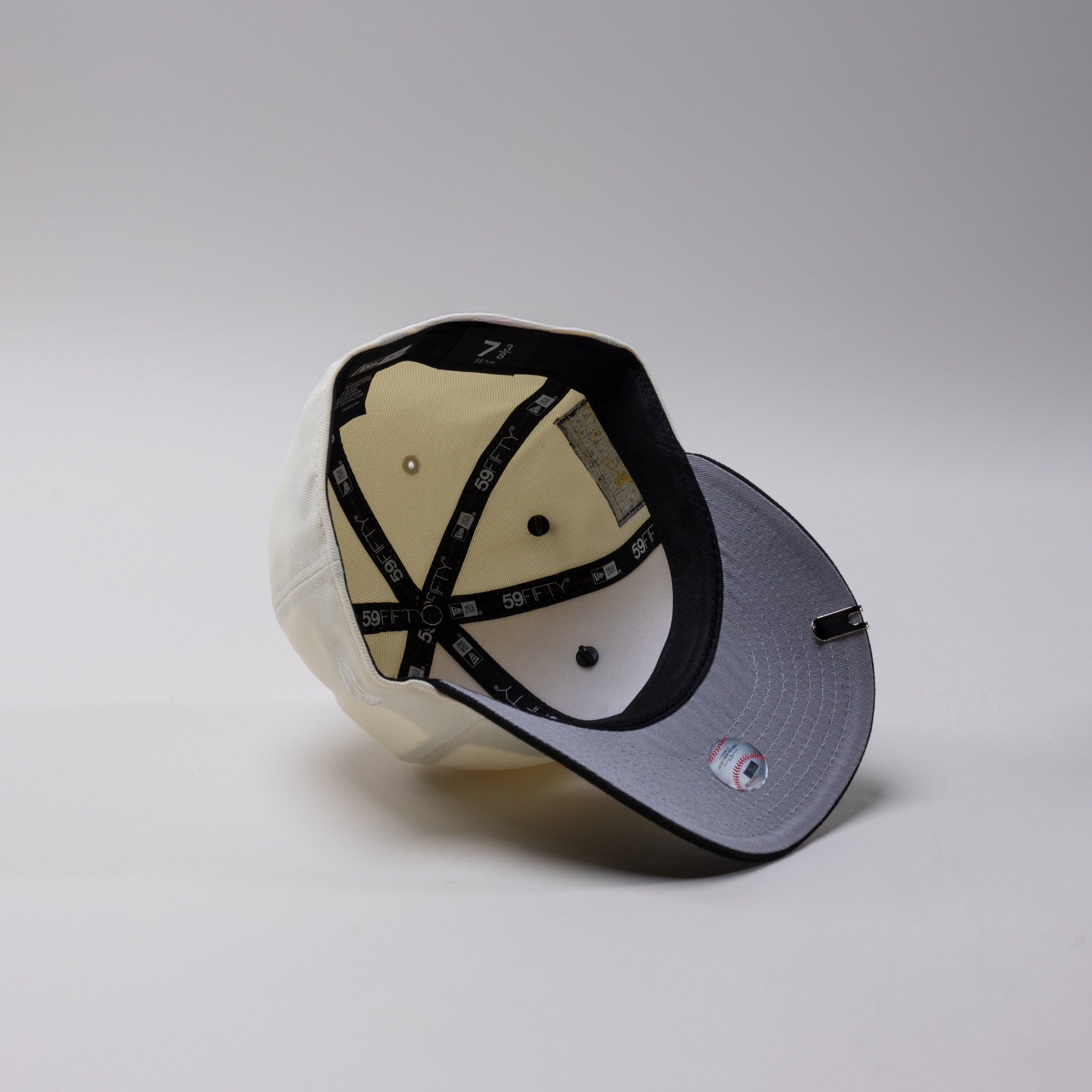 NEW ERA EXCLUSIVE 59FIFTY CHROME/ BLACK UPSIDE DOWN LOS ANGELES DODGERS W/ 2020 WORLD SERIES CHAMPIONS SIDE PATCH