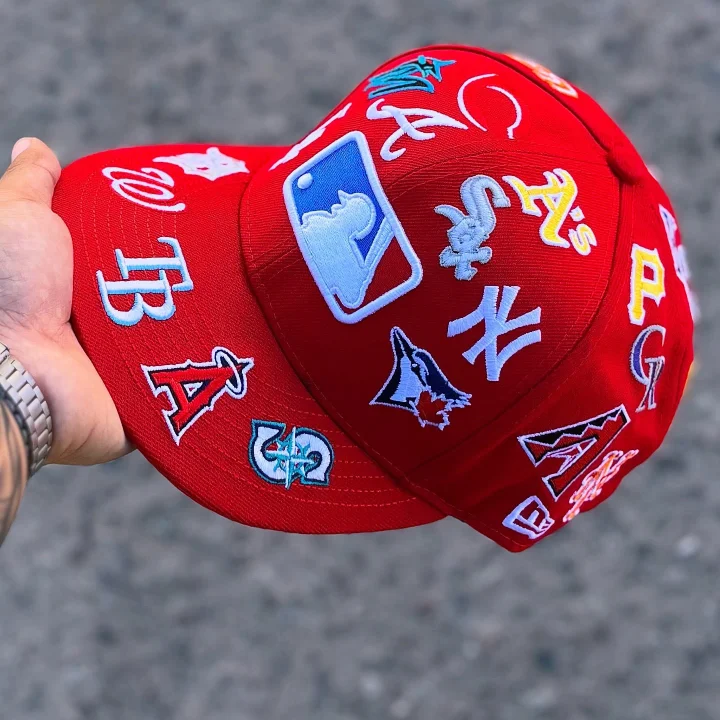 NEW ERA MULTI TEAMS PATCH LOGOS EMBROIDERED CASUAL BASEBALL CAP