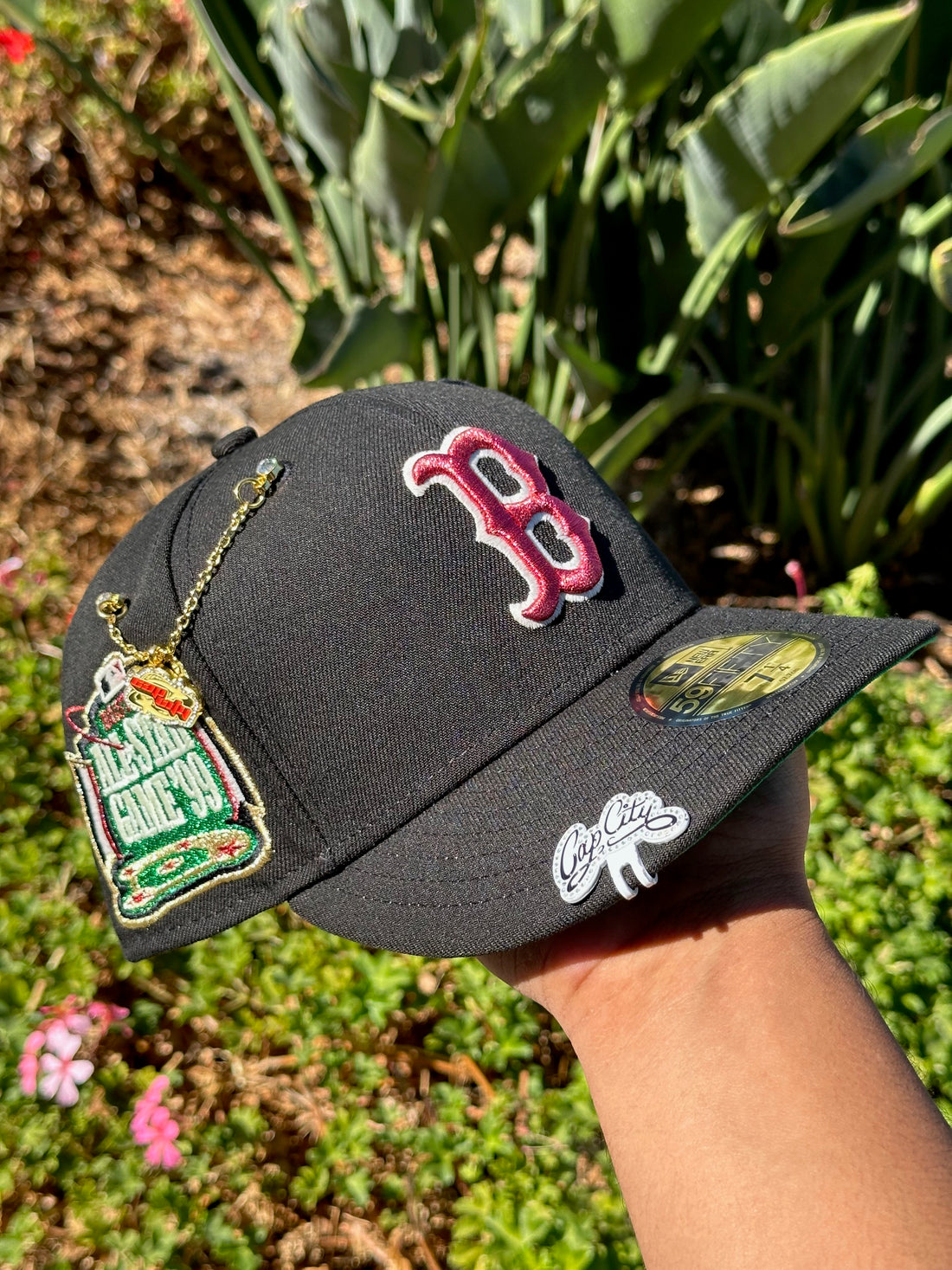 NEW ERA EXCLUSIVE 59FIFTY BLACK BOSTON RED SOX W/ 1999 ALL STAR GAME SIDE PATCH