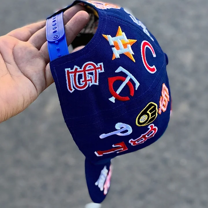 NEW ERA MULTI TEAMS PATCH LOGOS EMBROIDERED CASUAL BASEBALL CAP