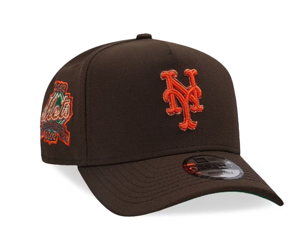 NEW ERA NEW YORK METS 40TH ANNIVERSARY BURNT COPPER 9FORTY A FRAME SNAPBACK HAT