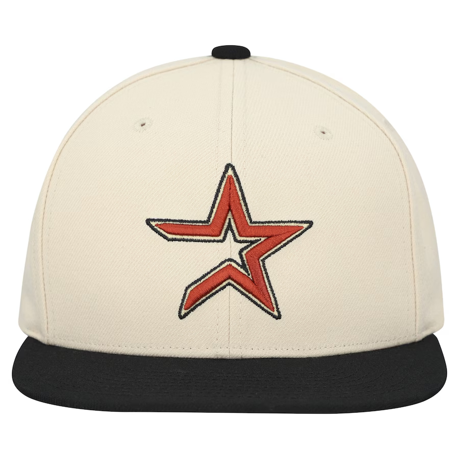 NEW ERA HOUSTON ASTROS NEW ERA MEN'S WHITE/PINK CHROME ROGUE 59FIFTY SLIMMING CAP