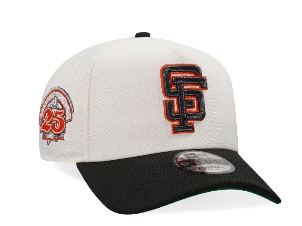 NEW ERA SAN FRANCISCO GIANTS 25TH ANNIVERSARY CHROME THROWBACK TWO TONE EDITION 9FORTY A FRAME SNAPBACK HAT
