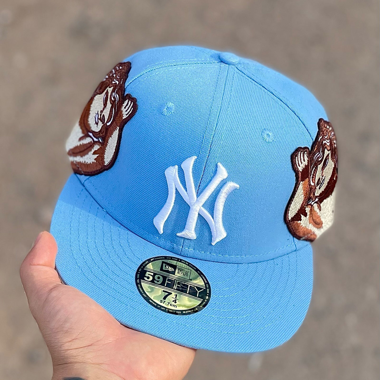 NEW ERA JON STAN X NEW ERA FITTED BLUE EMBROIDERED CASUAL BASEBALL CAP