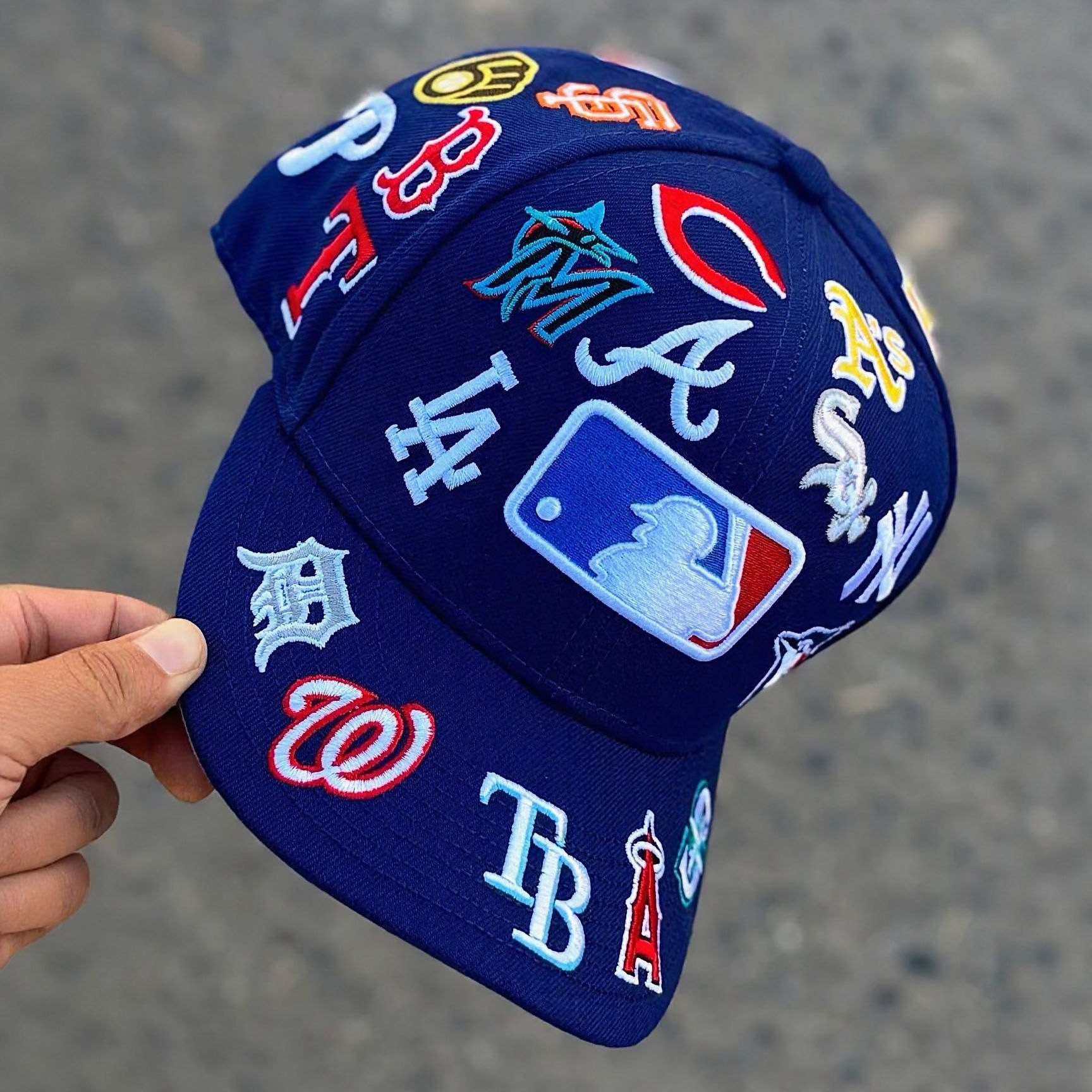 NEW ERA MULTI TEAMS PATCH LOGOS EMBROIDERED CASUAL BASEBALL CAP