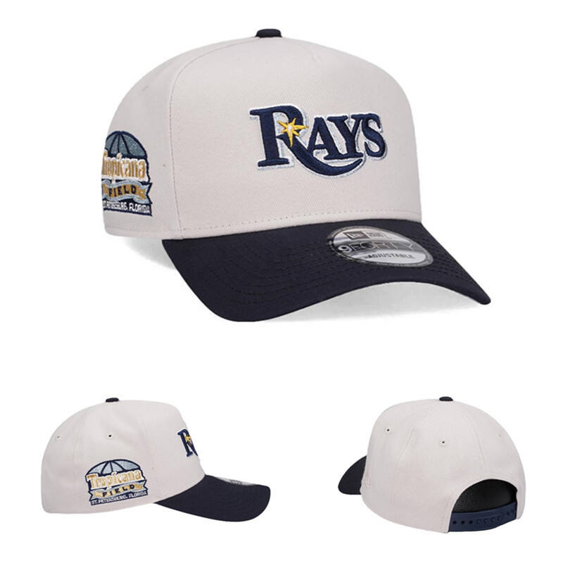 NEW ERA TAMPA BAY RAYS TROPICANA FIELD CHROME TWO TONE EDITION EMBROIDERED CASUAL BASEBALL CAP