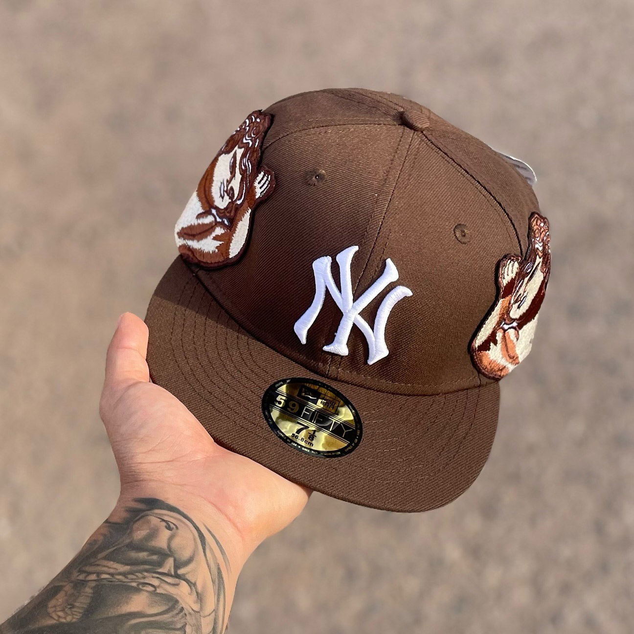 NEW ERA JON STAN HYPE BROWN NEW YORK YANKEES EMBROIDERED CASUAL BASEBALL CAP