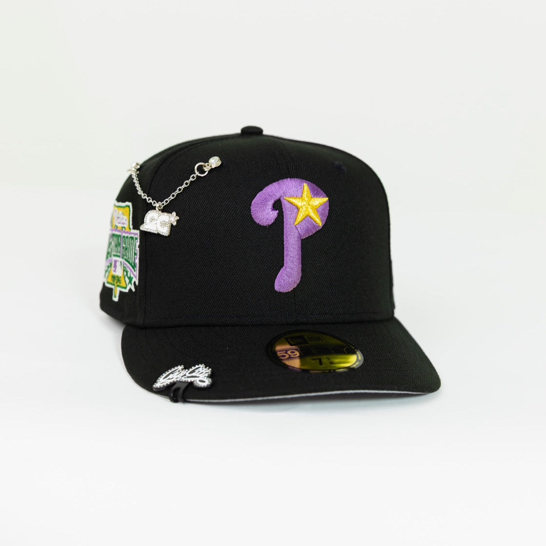 NEW ERA EXCLUSIVE 59FIFTY BLACK PHILADELPHIA PHILLIES W/ 1996 ALL STAR GAME PATCH