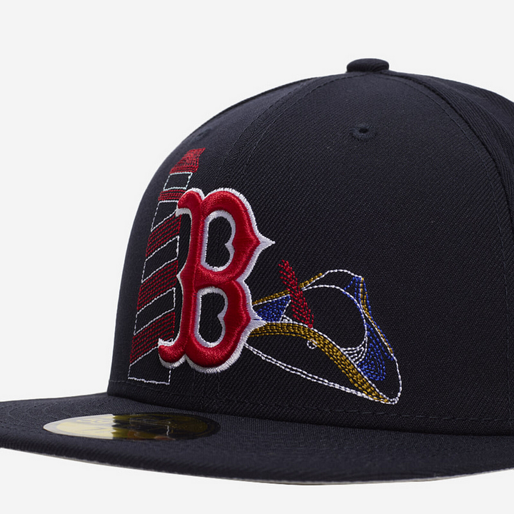 NEW ERA 59FIFTY BOSTON RED SOX STATE STITCH FITTED EMBROIDERED CASUAL BASEBALL CAP