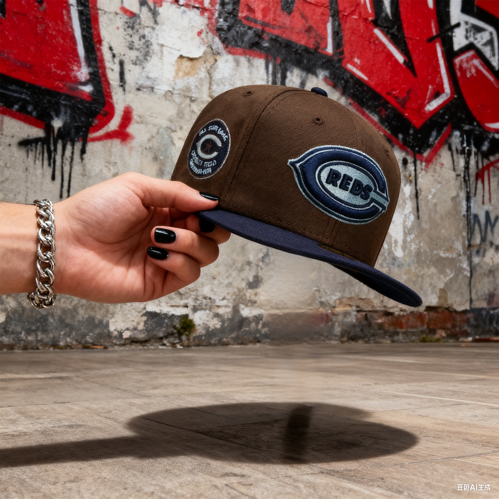 NEW ERA CINCINNATI REDS NEW ERA MEN'S BROWN/NAVY 1938 MLB ALL-STAR GAME WALNUT 9FIFTY FIT CAP