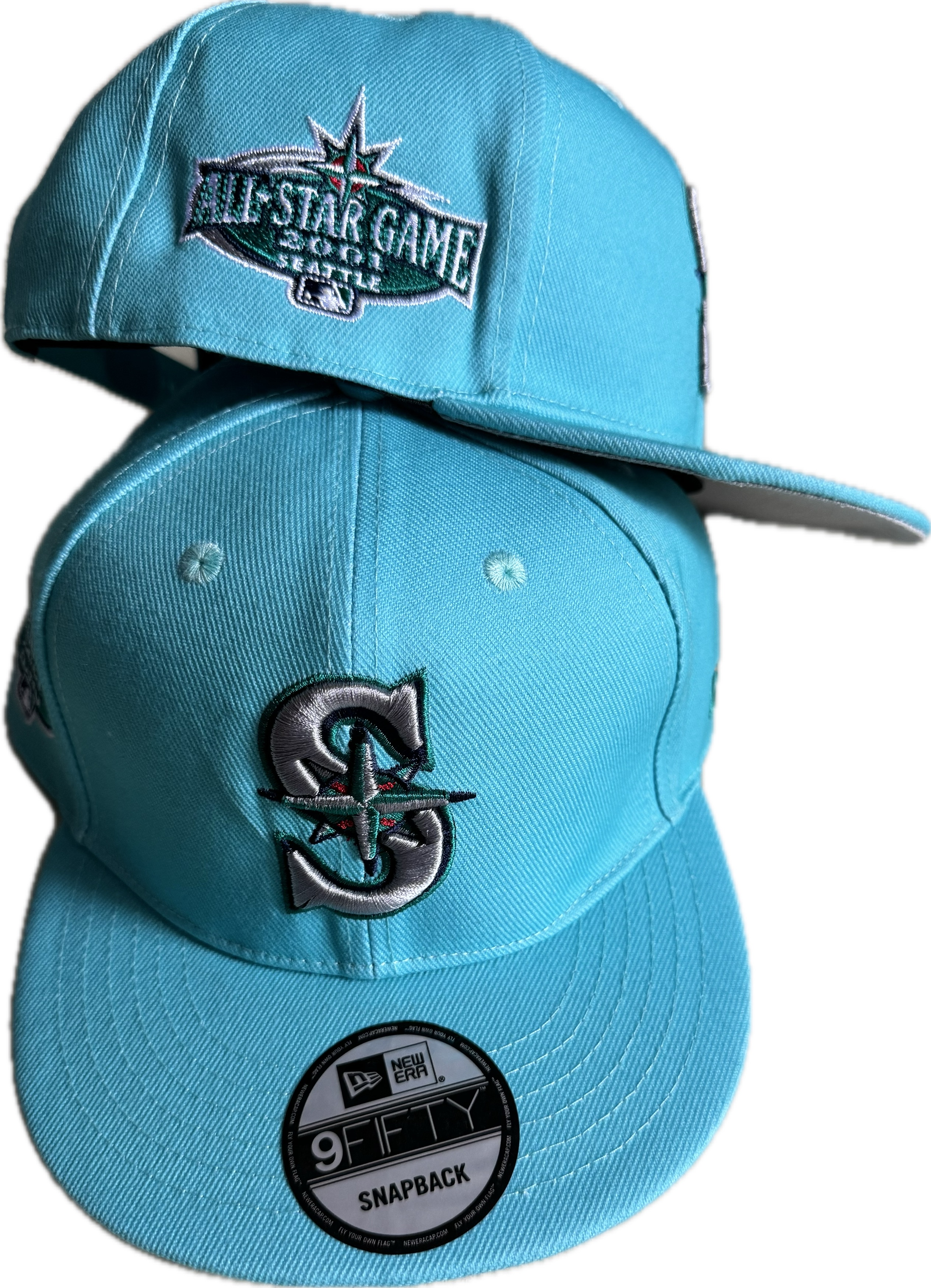 NEW ERA SEATTLE MARINER BABY BLUE-GRAY EMBROIDERY UNION 9 FORTY MULTIPLE STYLE