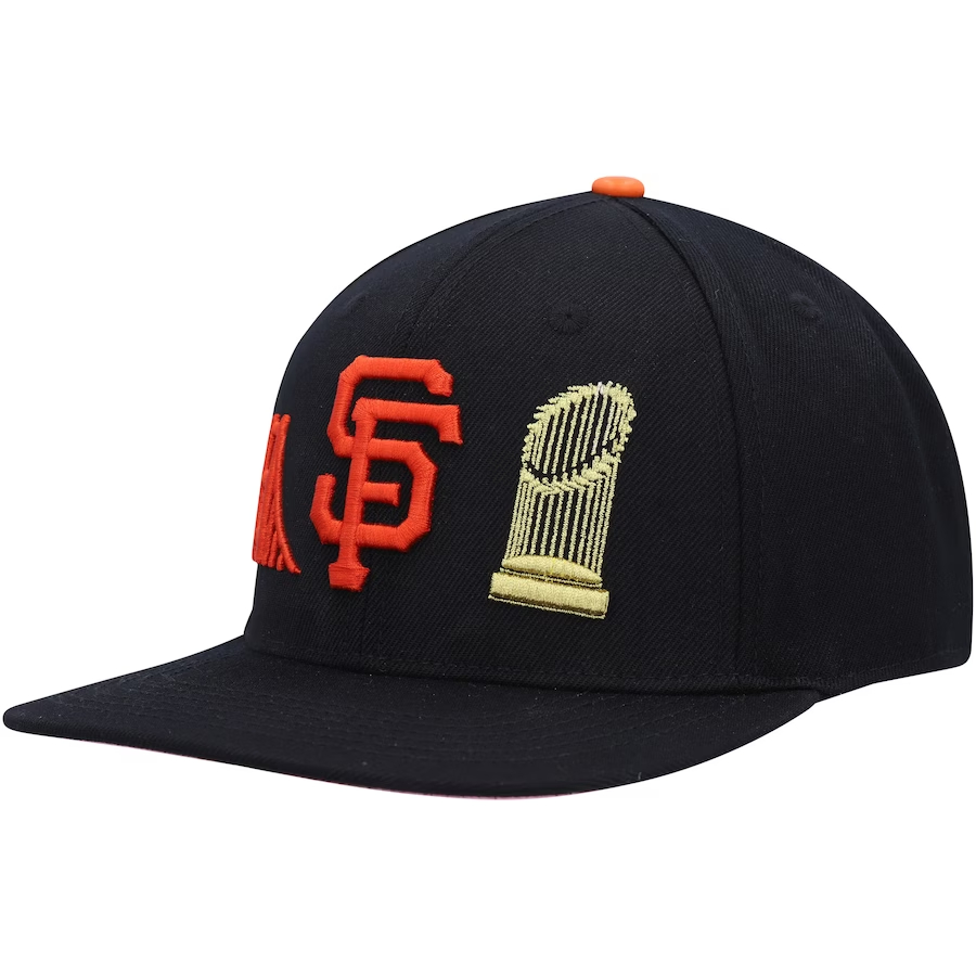 NEW ERA SAN FRANCISCO GIANTS PRO STANDARD DOUBLE CITY PINK UNDER BRIM BASEBALL CAP-BLACK