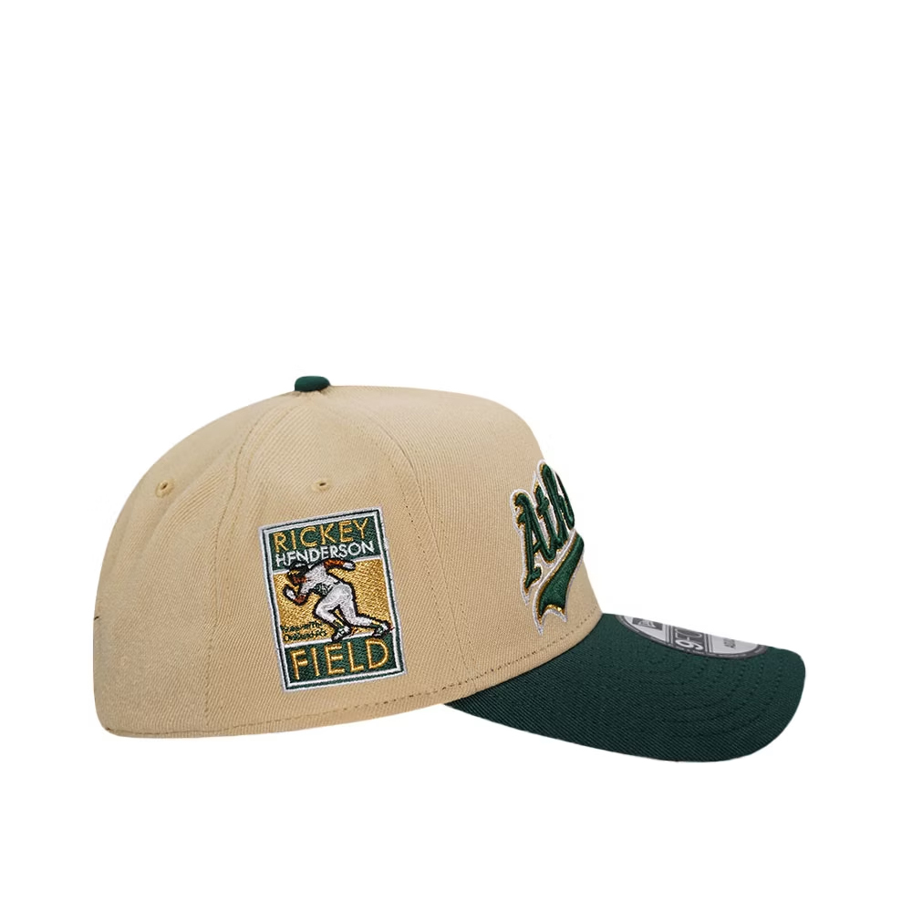 NEW ERA OAKLAND ATHLETICS RICKEY HENDERSON FIELD VEGAS GOLD TWO TONE 9FORTY A FRAME SNAPBACK HAT