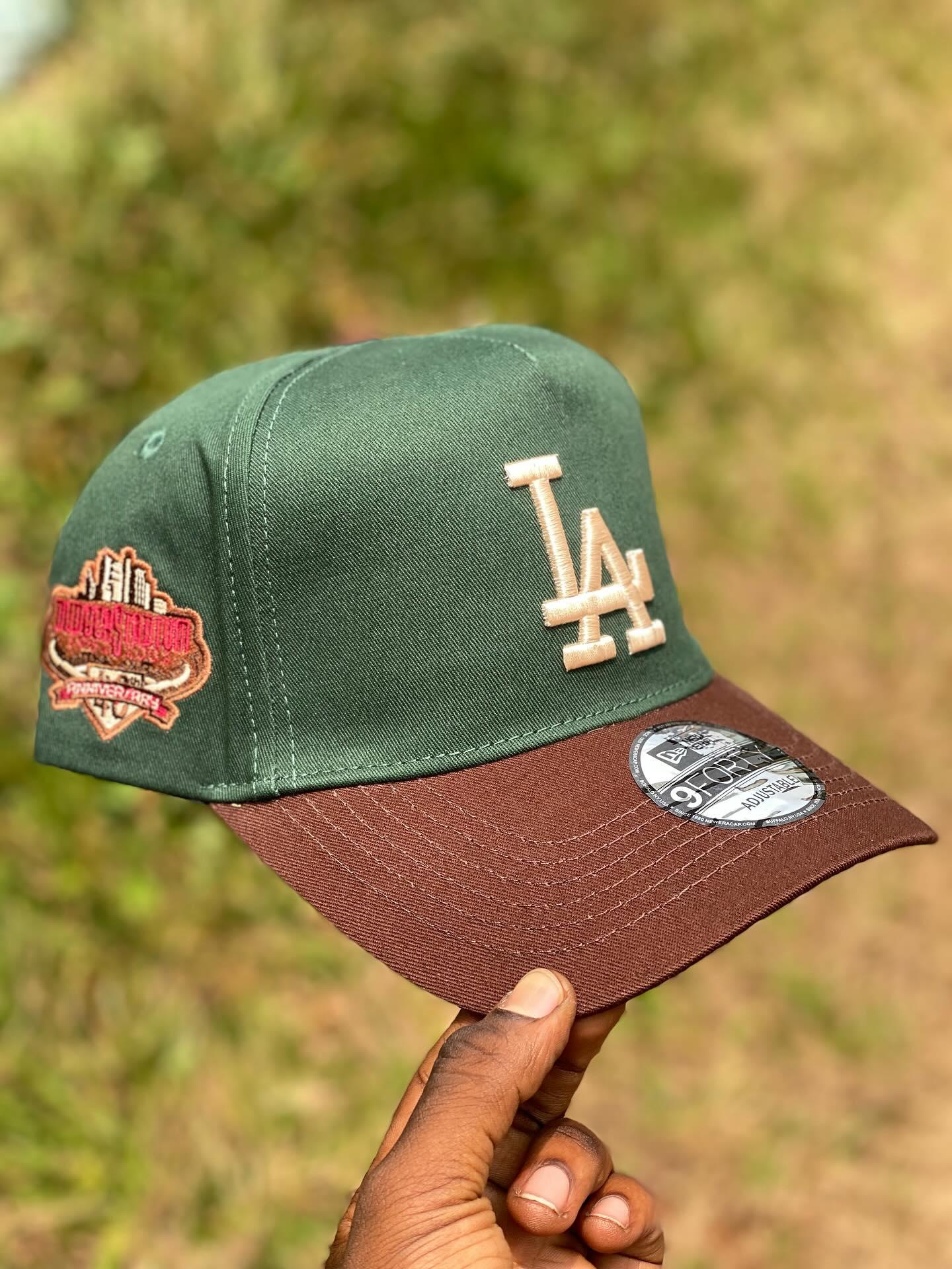 NEW ERA LOS ANGELES DODGERS 40TH ANNIVERSARY DARK GREEN TWO TONE 9FORTY A FRAME SNAPBACK CAP