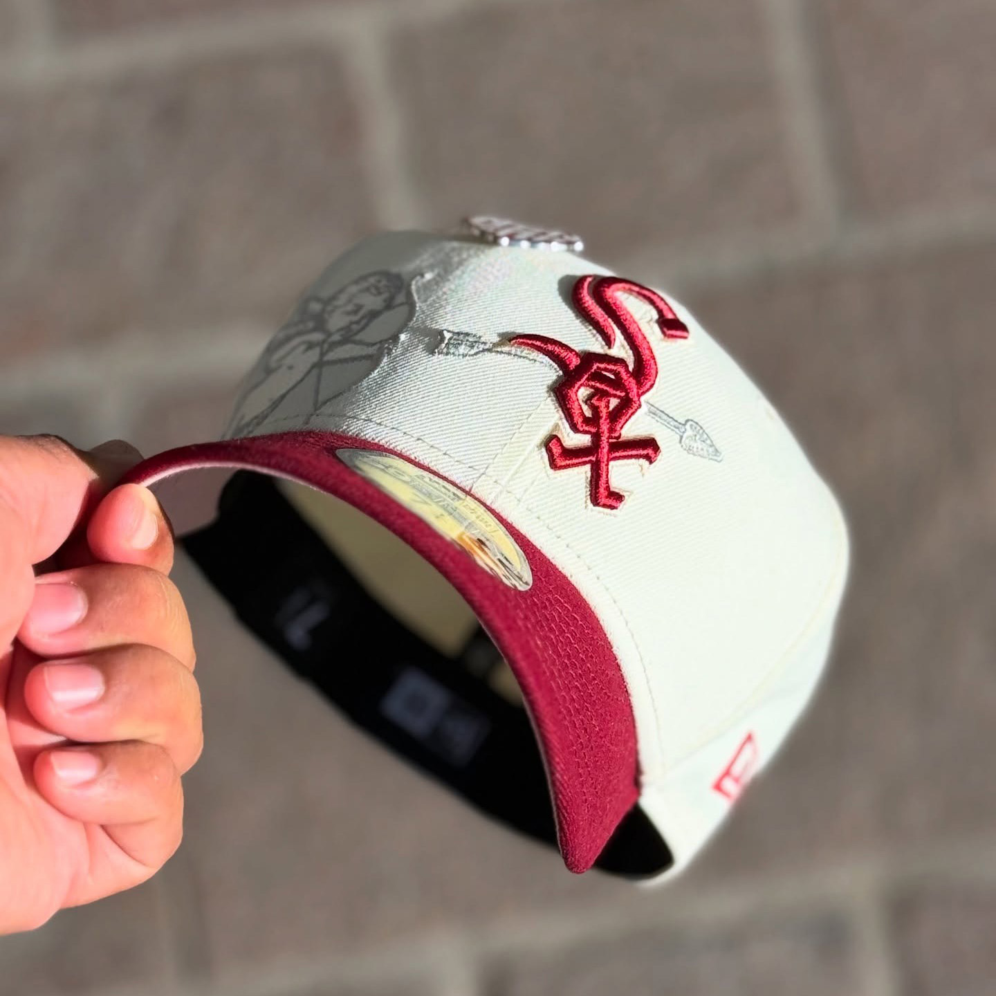 NEW ERA CHICAGO WHITE SOX CHERUB CHROME WHITE EMBROIDERED CASUAL BASEBALL CAP