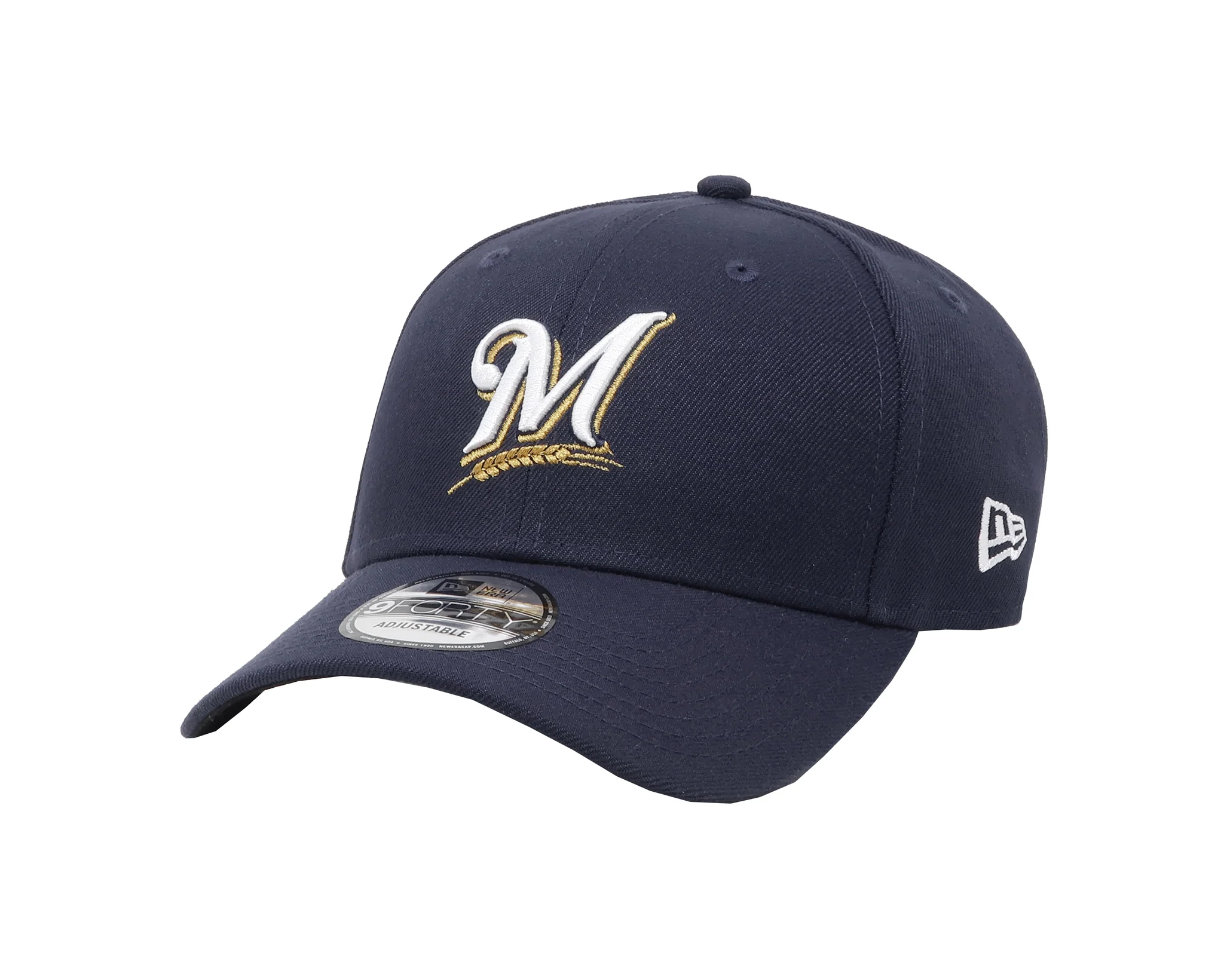 NEW ERA 9FORTY MEN'S MILWAUKEE BREWERS NAVY ADJUSTABLE GAME CAP