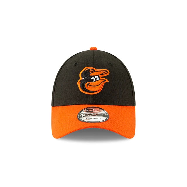 NEW ERA BALTIMORE ORIOLES NEW ERA BLACK MASTER LOGO 950 SNAPBACK HAT. BLACK & ORANGE