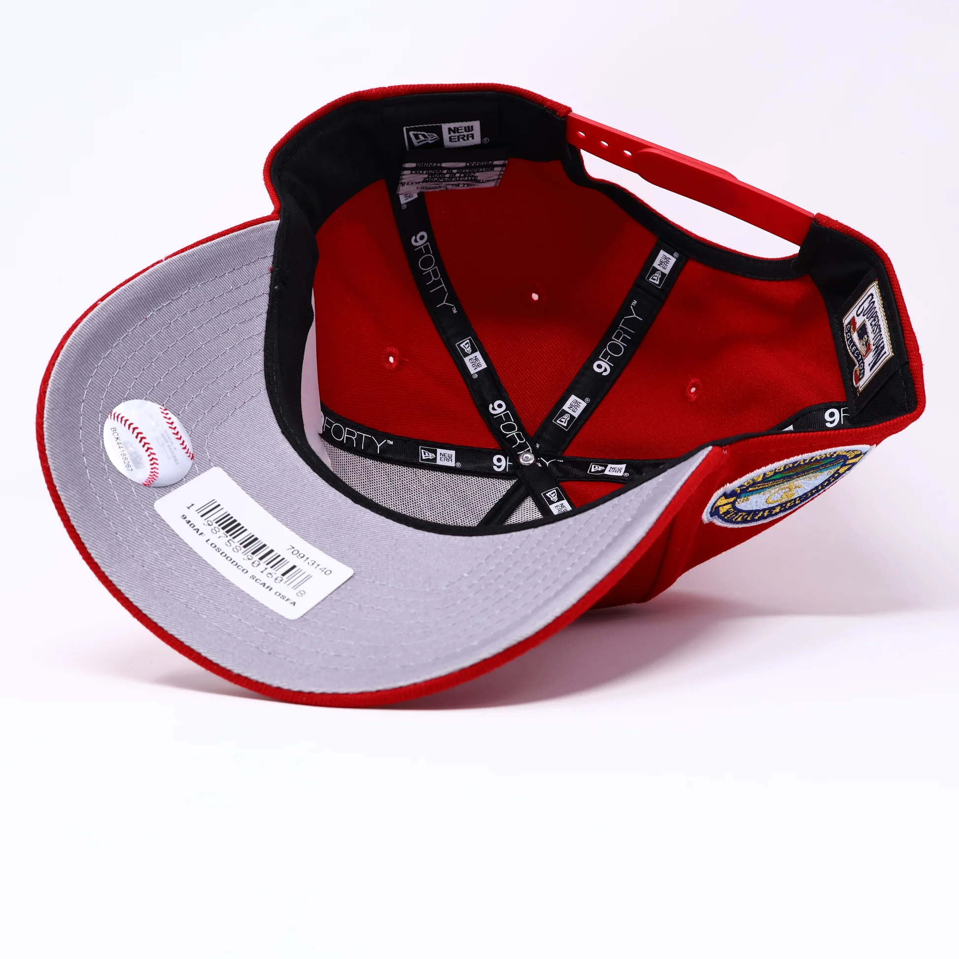 NEW ERA RED LOS ANGELES DODGERS 50TH ANNIVERSARY 9FORTY NEW ERA ADJUSTABLE SNAPBACK HAT 5 PANEL