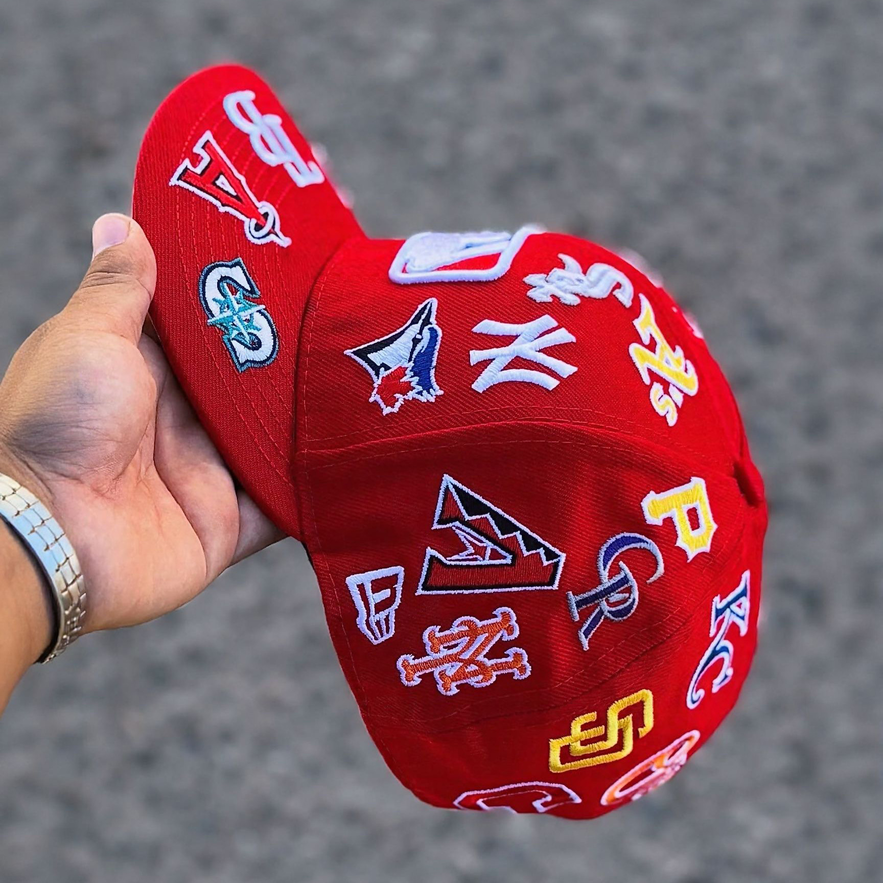 NEW ERA MULTI TEAMS PATCH LOGOS EMBROIDERED CASUAL BASEBALL CAP