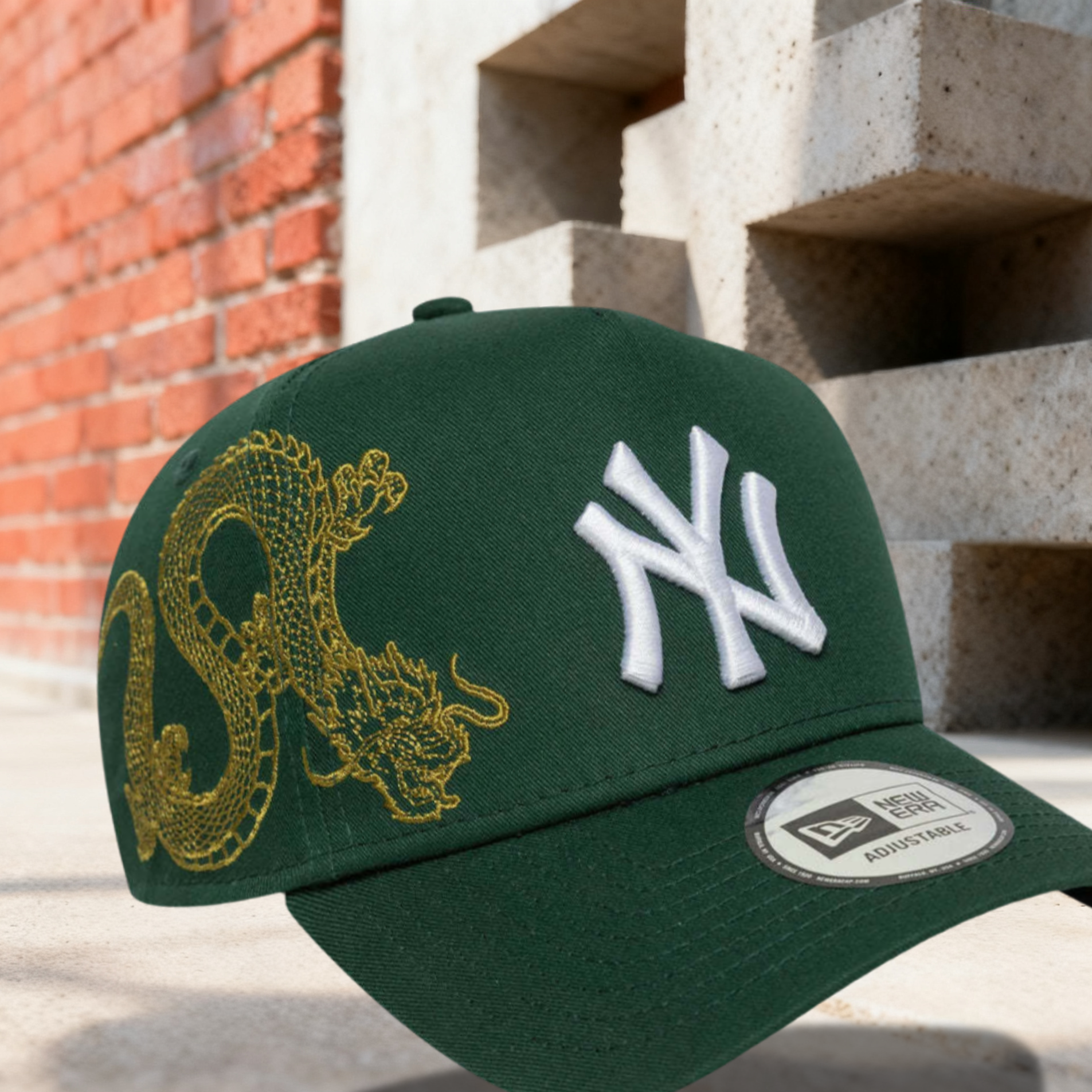 NEW YORK YANKEES MLB GREEN SNAKE ICON / NEW ERA 9FORTY A-FRAME
