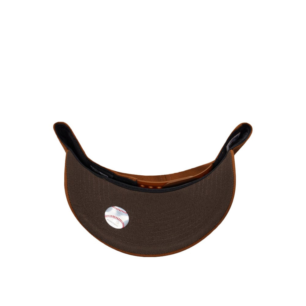 NEW ERA 59FIFTY SAN FRANCISCO GIANTS HARVEST BROWN BLACK CLAMP CAP-BLACK & ORANGE