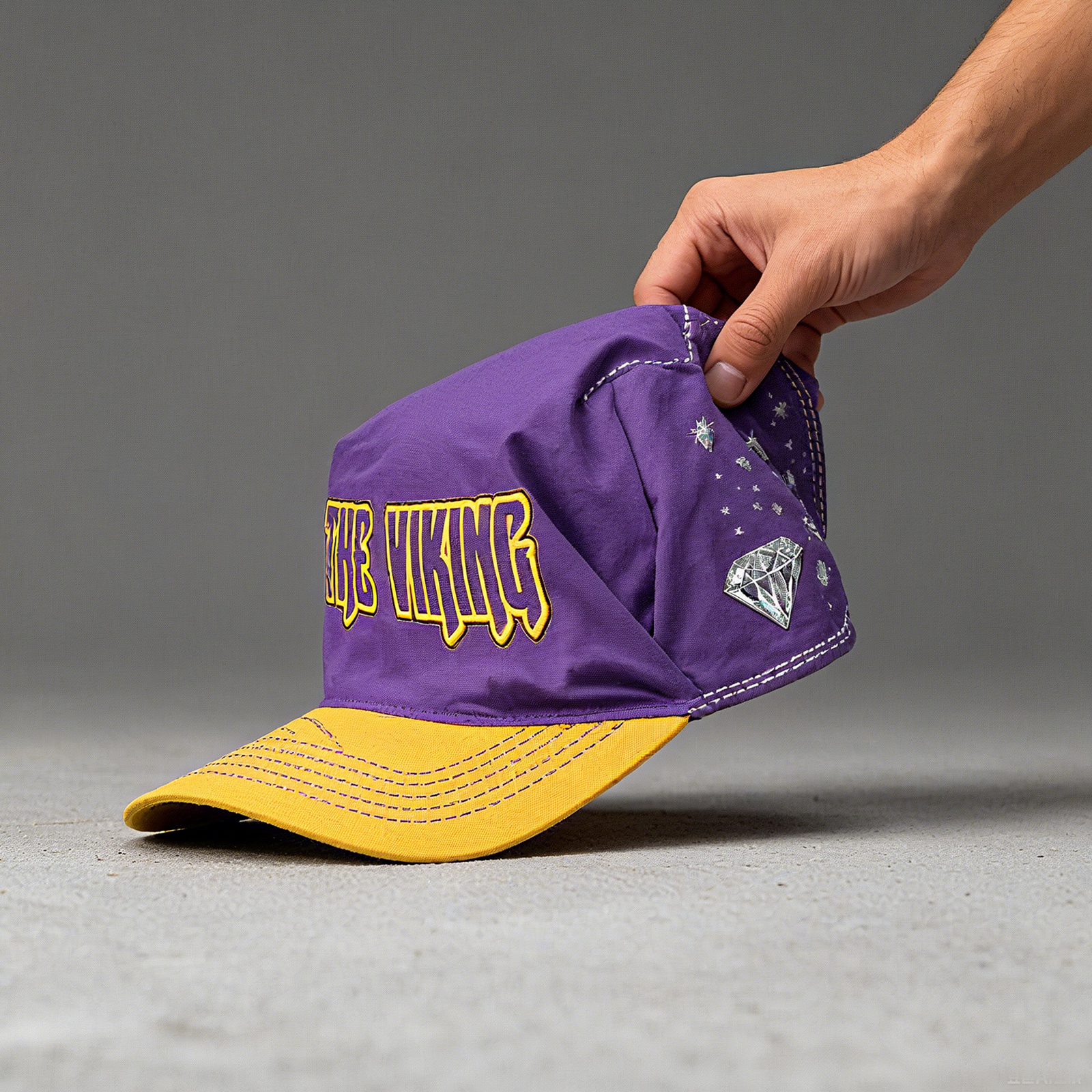 Brand Micro-label Yellow Hit Purple Fashion Hat/bandage Turban Duck Tongue Hat Summer And Autumn Street Personality Retro Bag Head Cap Baseball Cap