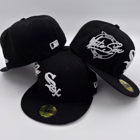 NEW ERA CHICAGO CHICAGO WHITE SOX BLACK NEON EMBROIDERED CASUAL BASEBALL CAP