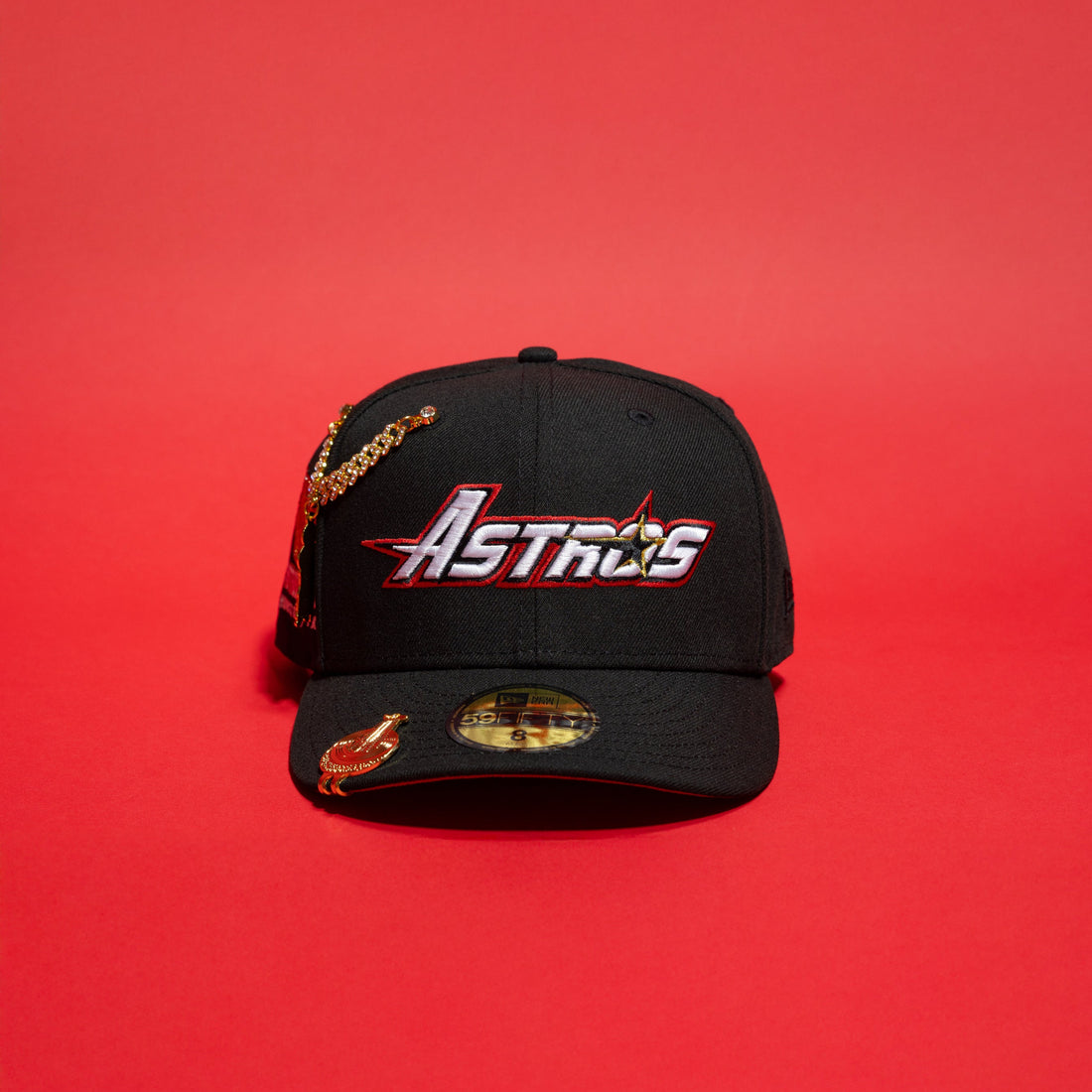 NEW ERA EXCLUSIVE 9FIFTY BLACK HOUSTON ASTROS SCRIPT W/ ASTRODOME SIDE PATCH