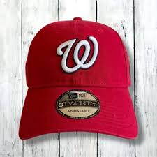 NEW ERA 9 FORTY MEN'S BASEBALL CAP MLB WASHINGTON NATIONALS LEAGUE RED-ADJUSTABLE HAT