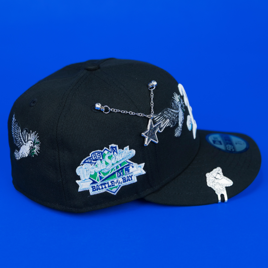 NEW ERA EXCLUSIVE 59FIFTY BLACK OAKLAND ATHLETICS 