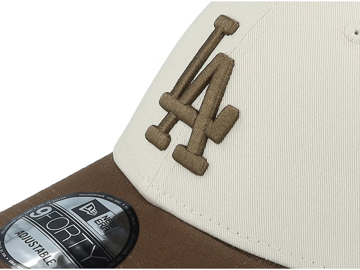 NEW ERA LOS ANGELES DODGERS CONTRAST WORLD SERIES PATCH 9FORTY STONE/BROWN ADJUSTABLE