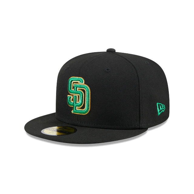 NEW ERA SAN DIEGO PADRES GREEN POP EMBROIDERED CASUAL BASEBALL CAP