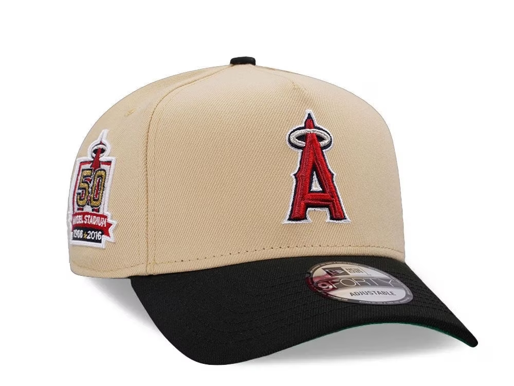 NEW ERA ANAHEIM ANGELS 50TH ANNIVERSARY VEGAS TWO TONE EDITION 9FORTY A FRAME SNAPBACK CAP