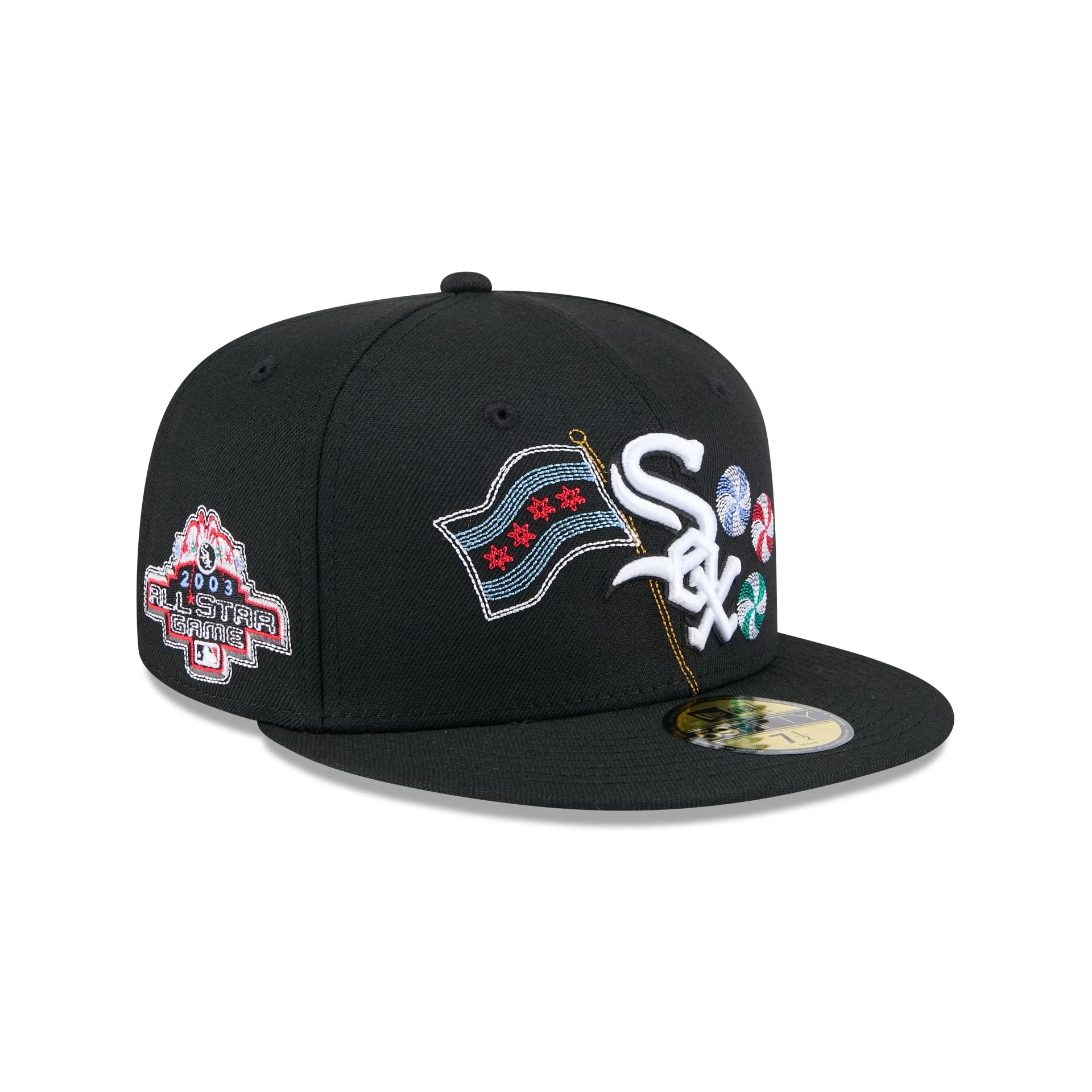 NEW ERA CHICAGO WHITE SOX STATE STITCH 59FIFTY FITTED EMBROIDERED CASUAL BASEBALL CAP