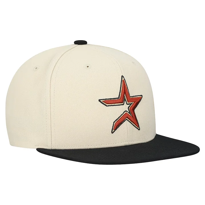 NEW ERA HOUSTON ASTROS NEW ERA MEN'S WHITE/PINK CHROME ROGUE 59FIFTY SLIMMING CAP